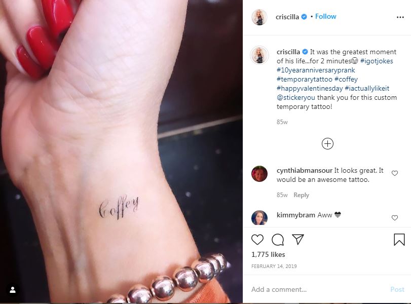 Criscilla Anderson's tattoo