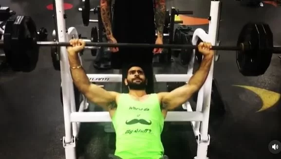 Tushar Kumar in the gym 