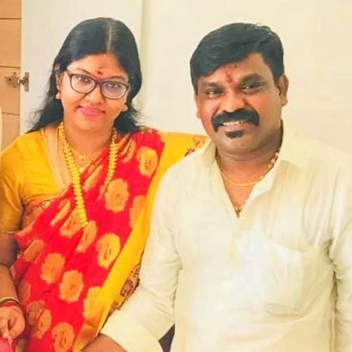Velmurugan With His Wife