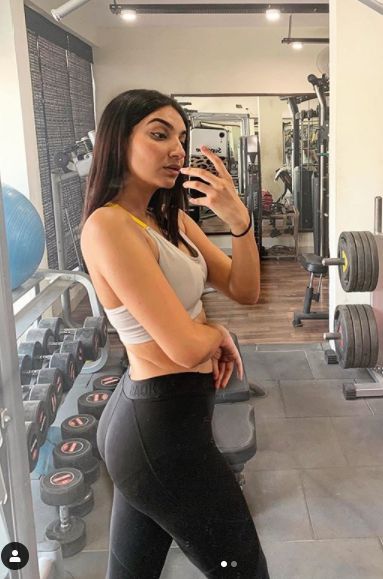 Sapna Malik inside the gym