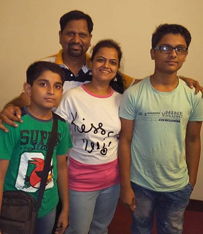 Gyanendra Purohit with his Family