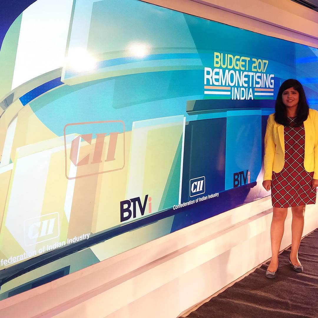 A picture Swati Khandelwal from Bloomberg TV India