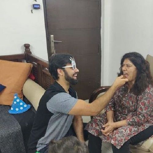 Milind Chandwani With His Mother