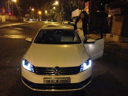 Sukirti Kandpal with her Car