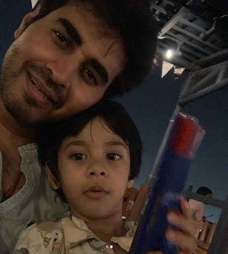 Yash Sinha with his Son