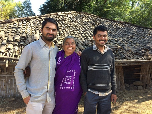 Dr. Smita Kolhe with her sons, Ram Kolhe (left) and Rohit Kolhe (right)