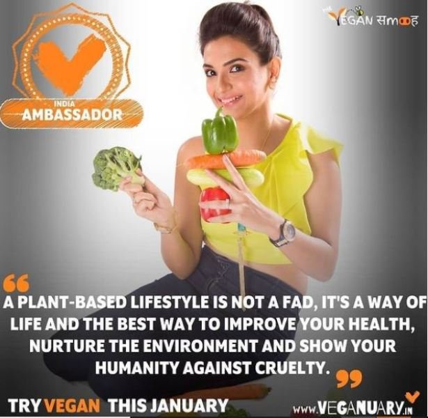 Neha as ambassador of veganuaryIndia2020