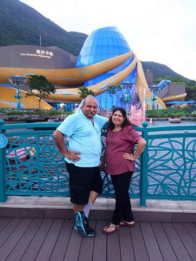 Anoop Khanna with his wife