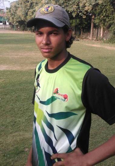 Akash Singh at Aravali Cricket Club in 2017