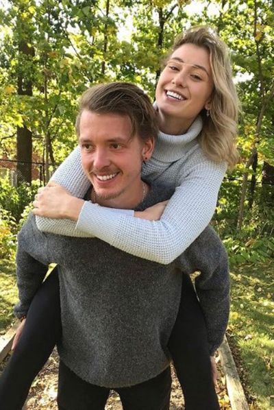 Jack Denmo with his sister