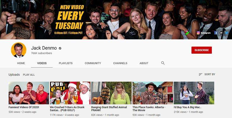 Jack Denmo - YouTube Channel
