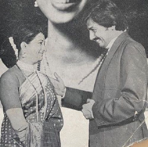 An old picture of Bharati Achrekar in a theatre play