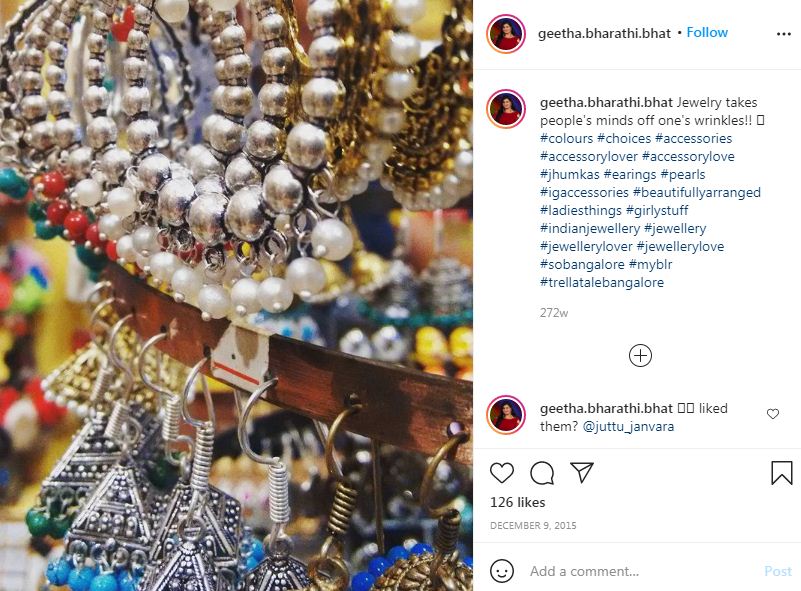 Geetha Bharathi Bhat's Instagram picture