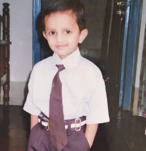 A childhood picture of Vishwanath Haveri