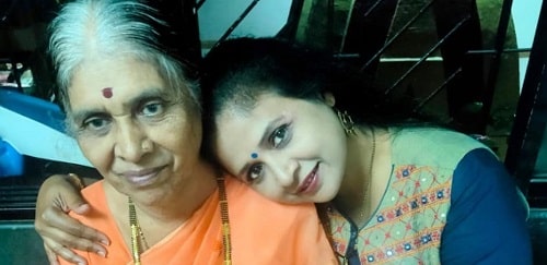 Abhilasha Patil with her mother