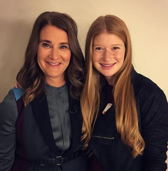 Melinda Gates with her daughter, Jennifer Gates