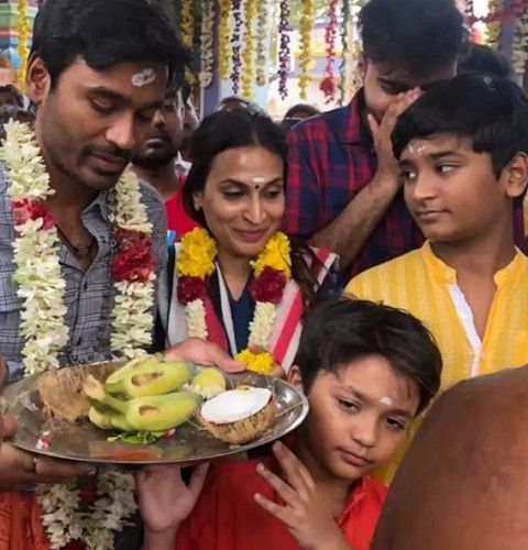 Dhanush with his sons