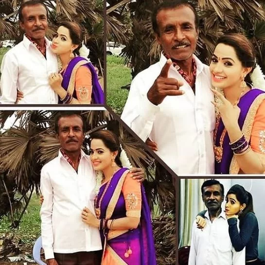 Shobha Shetty with her father