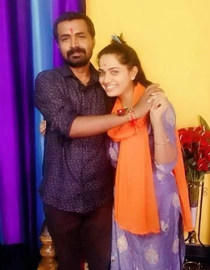 Shobha Shetty with her brother