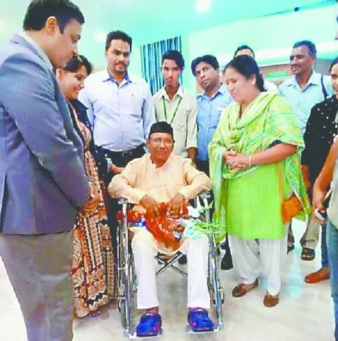 Narendra Singh Negi when discharged from hospital