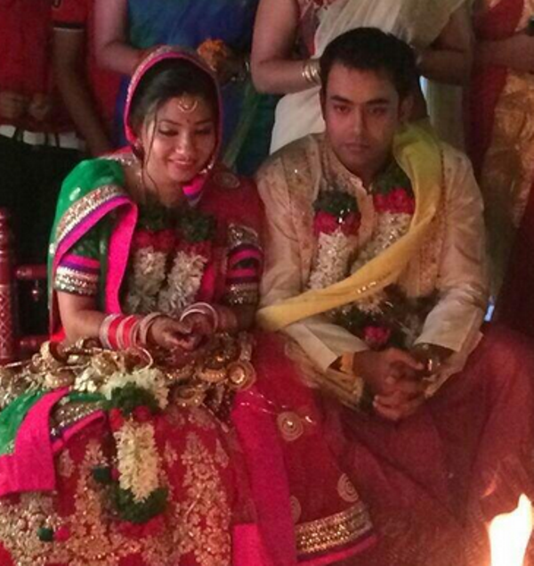 Anirban Lahiri on his wedding day