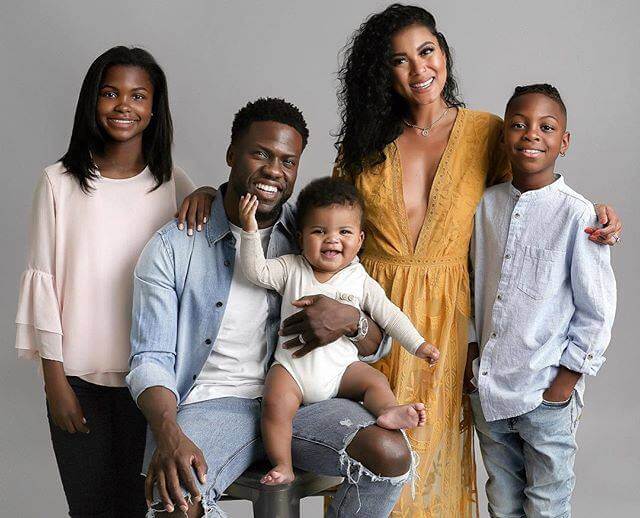 Kevin Hart Family Photo with Kids
