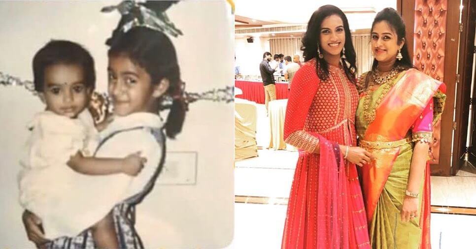 PV Sindhu childhood photo with her sister